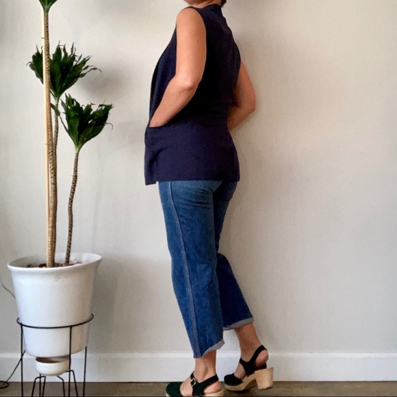 Blazer Vest | Navy | Front Pockets | XS-S fit - Picture 6 of 7